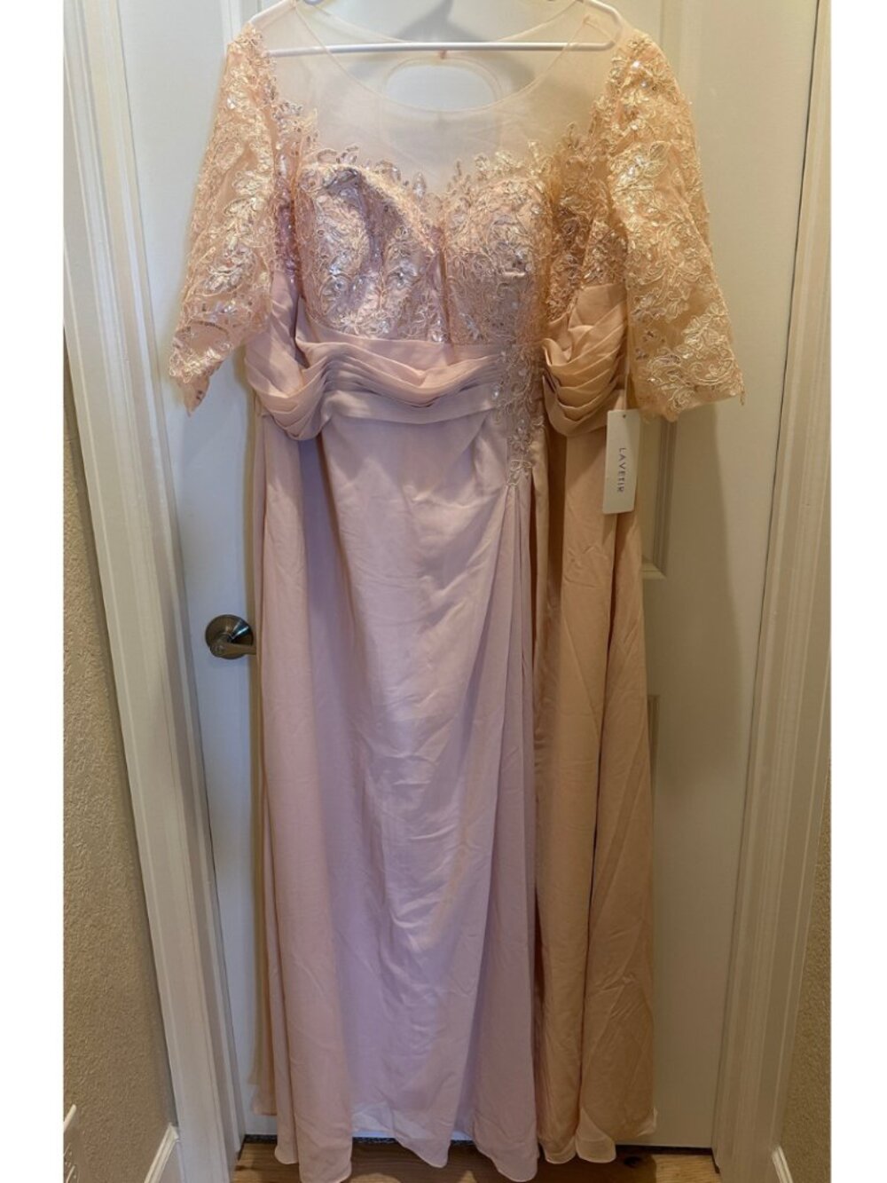 NWT Lavetir Mother of the Bride Dresses with Appliques Pink Lace Size 20